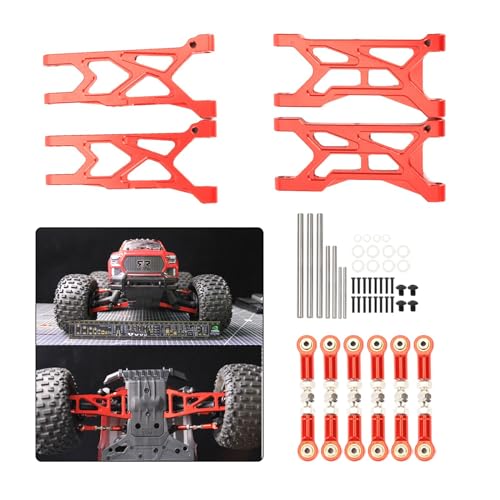 RCAWD Big Rock Granite Vorteks 3S & Mega 550 Suspension Arms & Links Turnbuckles Upgrades, A-Arms Linkages Tie Rods Toe Set for ARRMA 1/10 Parts #ARAC9066#ARAC8076