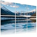 HIRESC Decorative Acoustic Panels 6 Pack, 72"x48" Large Sound Absorbing Wall Art Panels, Self-Adhesive Sound Proof Foam Panels for Bedroom, Home Theater, Studio, Office - Glaciers