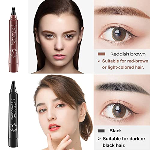 Liquid Eyebrow Pen - Upgrade Eyebrow Pencil Tattoopen, Eyebrow Makeu, Long Lasting, Waterproof And Smudge-Proof (Reddish Brown#3) #TOP5