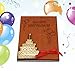 Handmade Sustainable Wooden Happy Birthday Card Birthday Cake with Candle Inside Balloons and Confetti Unique Best Gift Idea