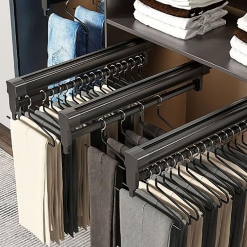 Extendable Trouser Rack Pull-Out Trousers Rack Aluminum Alloy Pull Out（31cmx12cm） image 3