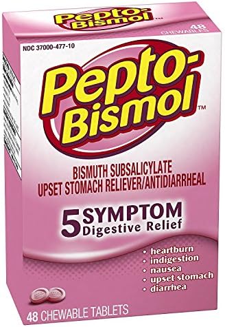 Pepto-Bismol, Regular Strength, Tablets Original, 48 per Box