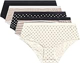Marque française Dim Boxer Femme Les Pockets Coton Colorés x5, Noir/Marron/Crème, L