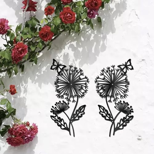 Silhouette papillon en fer noir déco murale géométrique pour balcon