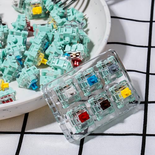 Zhouwang Jade Series 3.0 White Linear Keyboard Switches,3-Pin 38gf 20mm Dual-Stage Spring Pre-lubed Switches for MX Mechanical Keyboard(White,72Pcs) by Zhouwang - Image 6