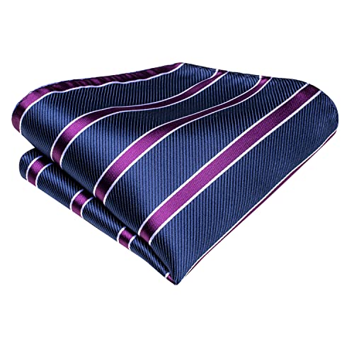 Image of Hi-Tie Men's Tie Sets Silk Paisley Striped Necktie Pocket Square Cuff-links Sets Wedding Business Holiday