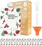 Brexonic Baby Food Storage Pouches Reusable Baby Food Pouches for Baby Food, Purees & Smoothies for...