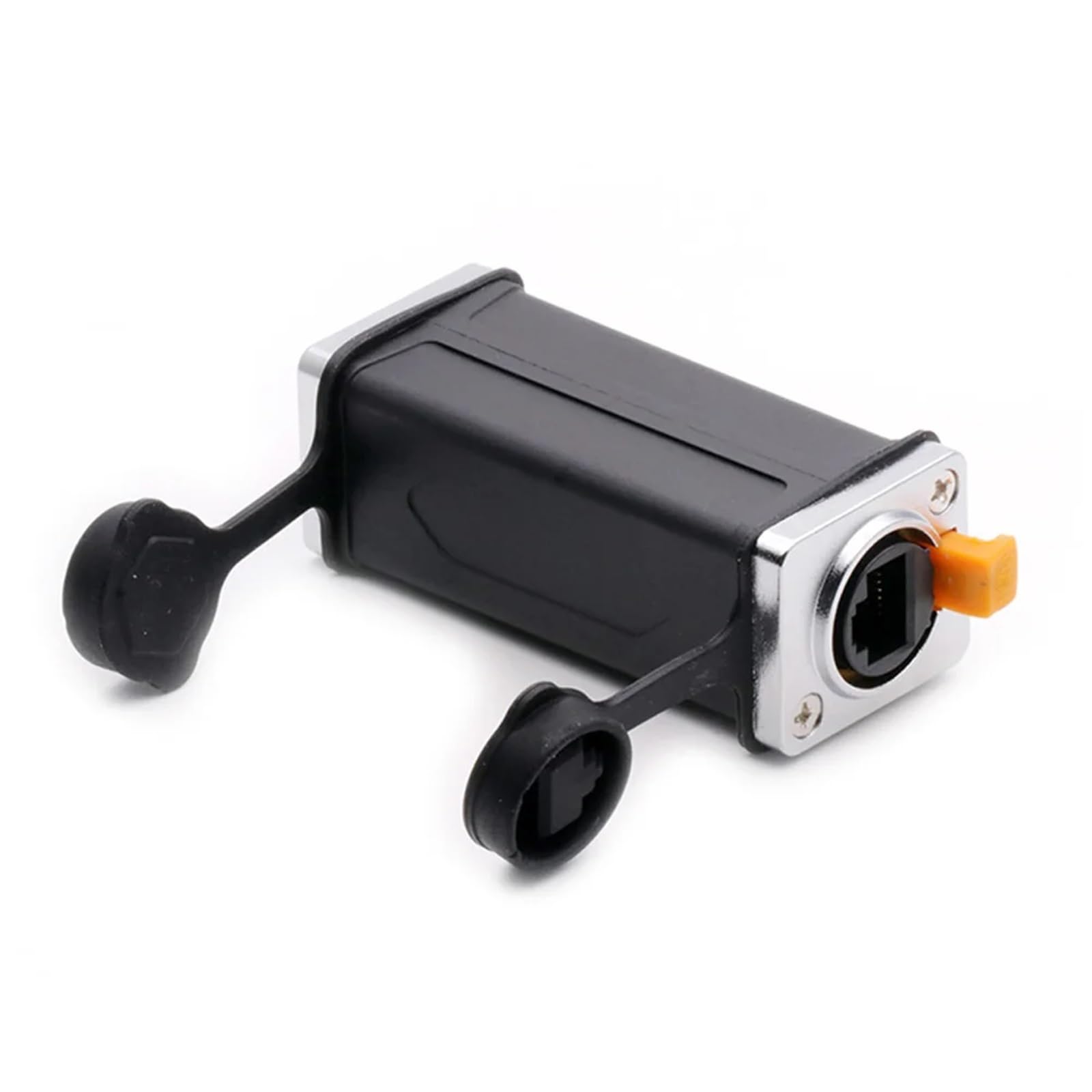 Złącze RJ45 Złącze żeńskie Ethernet Gniazda do montażu na panelu proste 1 szt. (1 x Metal-90mm-01)