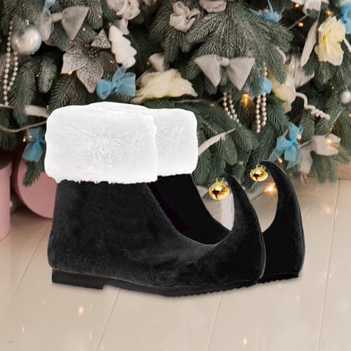 Chaussures de Noël en velours souple DuskHaven taille 47 noir respirant et sonore