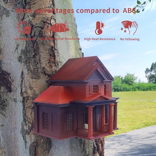 Image of Colored ASA Filament 1.75 + /- 0.02mm - UV /Rain /Heat Resistant Durable 3D Printer Filament, No Warping, Non Odor & Fumes - Perfect for Outdoor Functional Mechanical Parts, 1kg Spool /Red+Black