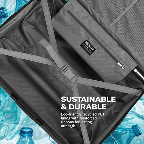 Image of Samsonite Trolley Bag Spinner Suitcase for Travel | Staren 75 Cms Polycarbonate Hardsided Large Check-in Luggage 8 Wheels Trolley Bag, Matte Green