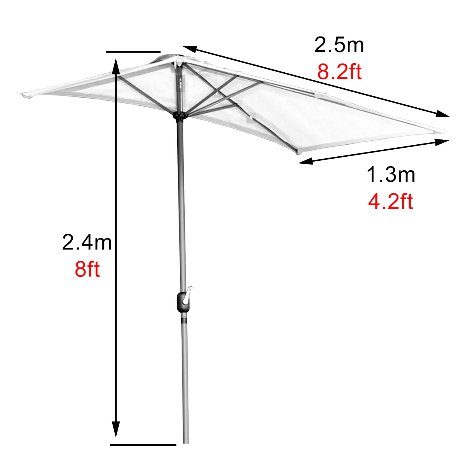Parasol ogrodowy Prostokątny parasol przeciwsłoneczny na patio na werandzie, bardzo duże, wytrzymałe przenośne parasole komercyjne, na balkon, grill
