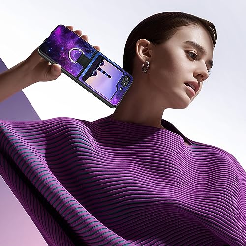 Coque de protection Galaxy Z Flip 5 fine motif nébuleuse spatiale phosphorescente - 7