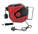 Dolphy Extension Cord Reel, 25 M Retractable Power Cord Reel, H05VV-F3G1.5MM2 Heavy Duty Black Cable, Auto-Rewinding,16A Circuit Breaker,3 Cable Core Wall/Ceiling Mount gallery image