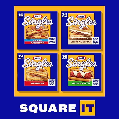 Kraft Singles White American Cheese Slices, 24 Ct Pack #TOP7