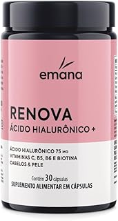 Emana Renova + Ácido Hialurônico com Vitamina C - 30 Cápsulas