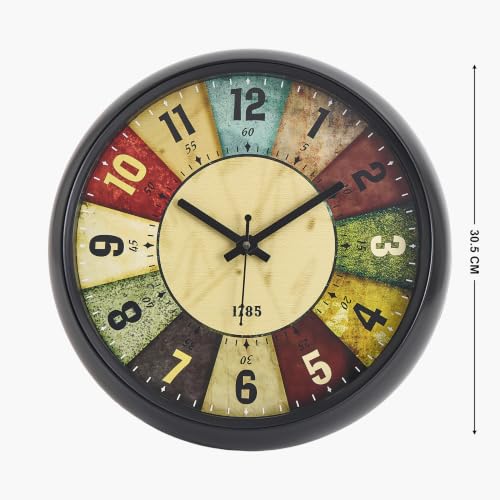Image of Home Centre Casablanca Neo Wall Clock - 30.5cm