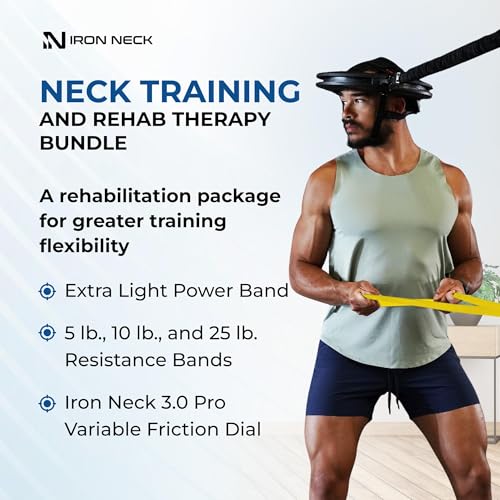 Image of Iron Neck 3.0 Pro, Rehab Kit Bundle, Advanced 360 Neck Trainer and Resistance Bands for Working Out, Rehabilitation, Pain Relief and Posture Correction