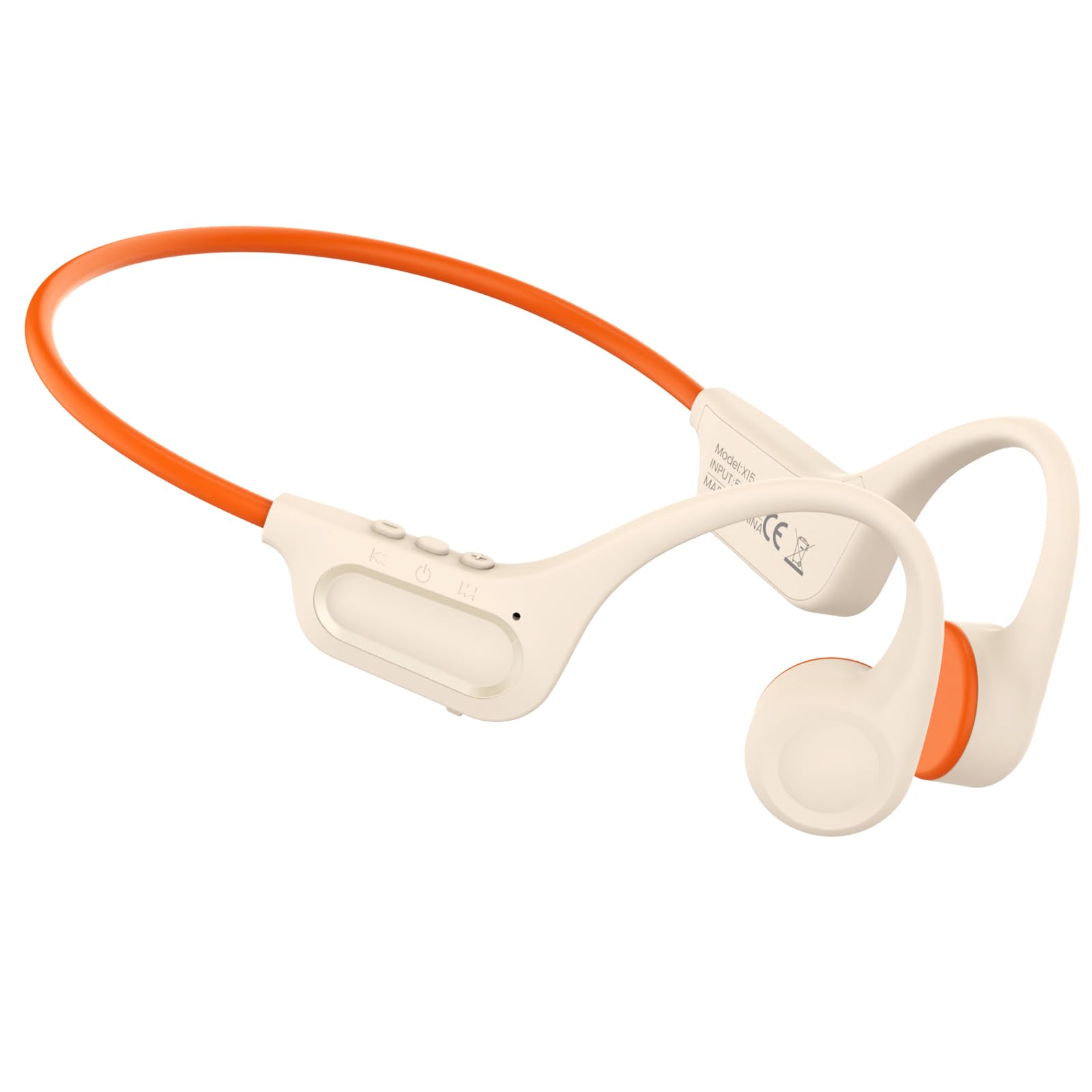 MONODEAL Cuffie Conduzione Ossea Bluetooth 5.3, Impermeabili IPX6, Porta Type-C, 27g