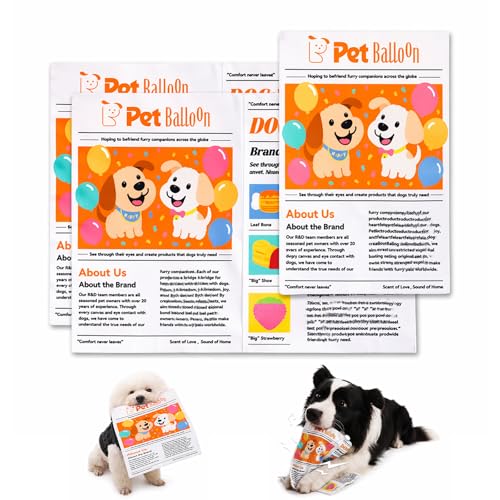 Durable Newspaper Dog Toy 3 Pack Indestructible Newspaper Dog Toy Non Shredding Washable Interactive Crinkle Dog Toy for Puppy Puppies Small Doggie Poodle Teddy Terrier Dogs Tearing