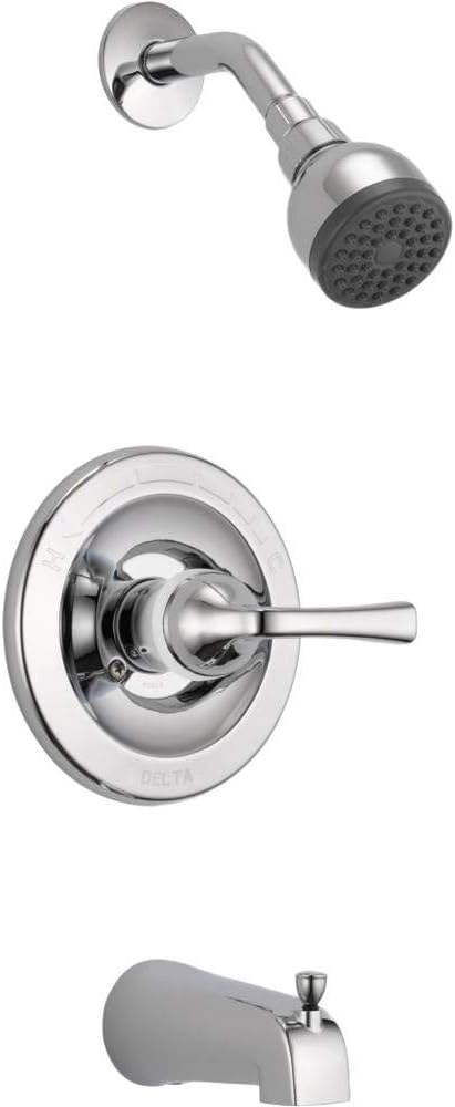 Delta B114900C Foundations Single-Handle 1-Spray Tub and Shower Faucet