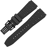 FLAGPVPAGT Orologio In Fluorogomma Con Sostituzione Adatta Fit For Cronografo Meccanico Super B01/Super Ocean Series Interfaccia Convessa 22/24 Mm(Black black Z,22mm)