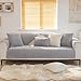 vctops Honeycomb Pattern Fluffy Faux Fur Sofa Couch Cover Super Soft Fuzzy Shaggy Sectional Couch Cover Non Slip Plush Warm Sofa Slipcover Furniture Protector (Grey,28