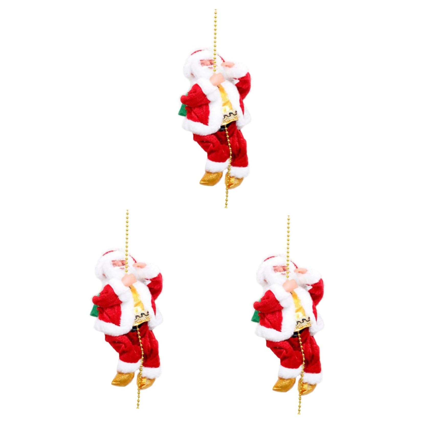 Décoration de Noël suspendue poupée vieux bonhomme Amosfun lot de 3