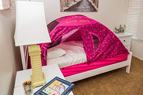 Pacific Play Tents 19720 Kids Secret Castle Bed Tent Playhouse - Twin Size , Yellow