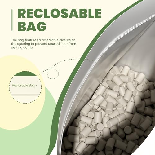 Enhanced Zeolite Cat Litter Pellets 7lbs & Cat Pee Pads 10 Count - Refill for Dual-Layer Litter Box Systems | Premium Stainless Steel Shifting Tray