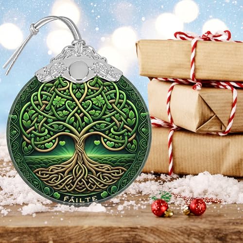Tree of Life Stained Glass Hanging Ornament - Christmas Tree Decoration, Holiday Ornament, Gift Idea - Thumbnail 6