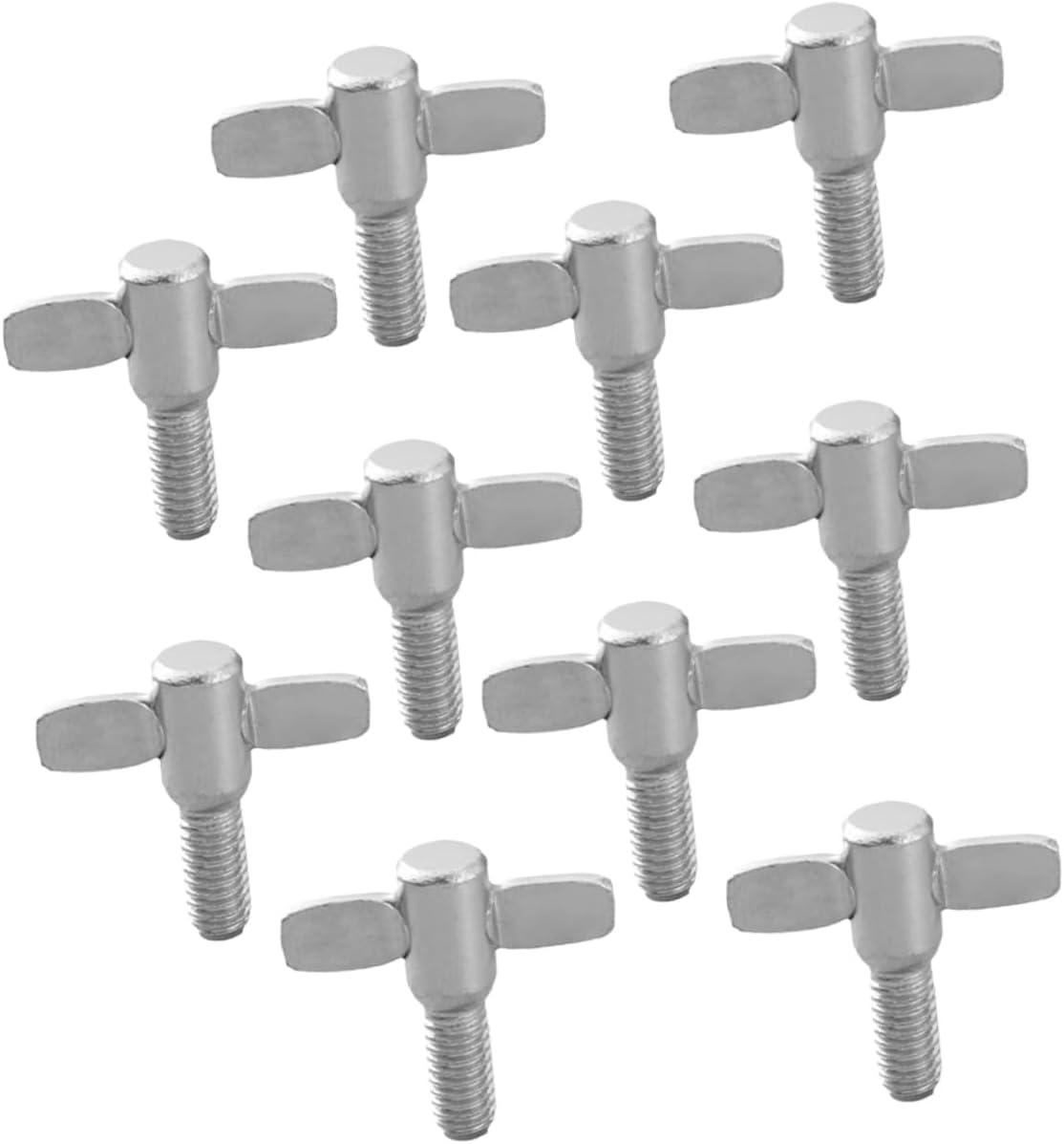 FAVOMOTO10pcs Drum Screws Screw for Cymbal Fastener Screws for Cymbal Screw for Drum Kit Cymbal Fastener Screw Cymbal Fastener Accessories Cymbal Fixing Screw Wing Screw Aluminum Alloy