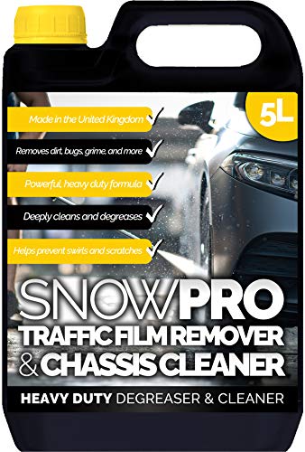 SnowPro Traffic Film Remover and Chassis Cleaner TFR 5 L – Removes Dirt, Grime, Grease, Oil and Bugs - Multi-Vehicle For Use on Cars, Trucks, Vans, Motorbikes & More