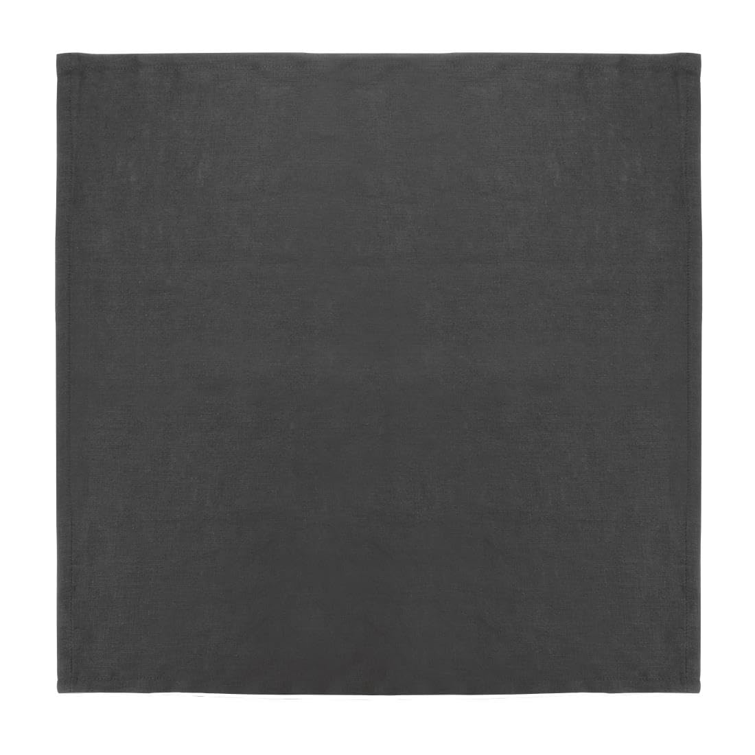 Olympia - Servilletas de mesa de lino negro (400 x 400 mm, 12 unidades)
