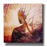 Cortesi Home 'Maps' by Mario Sanchez Nevado Canvas Wall Art, 12 in x 12 in, Red