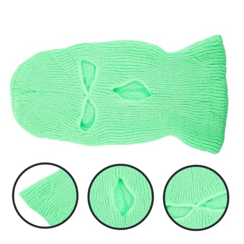Holibanna Mascarilla de Ski de 3 Agujeros para Hombre y Mujer, Máscara Deportiva Cálida, Color Verde Claro miniatura 6