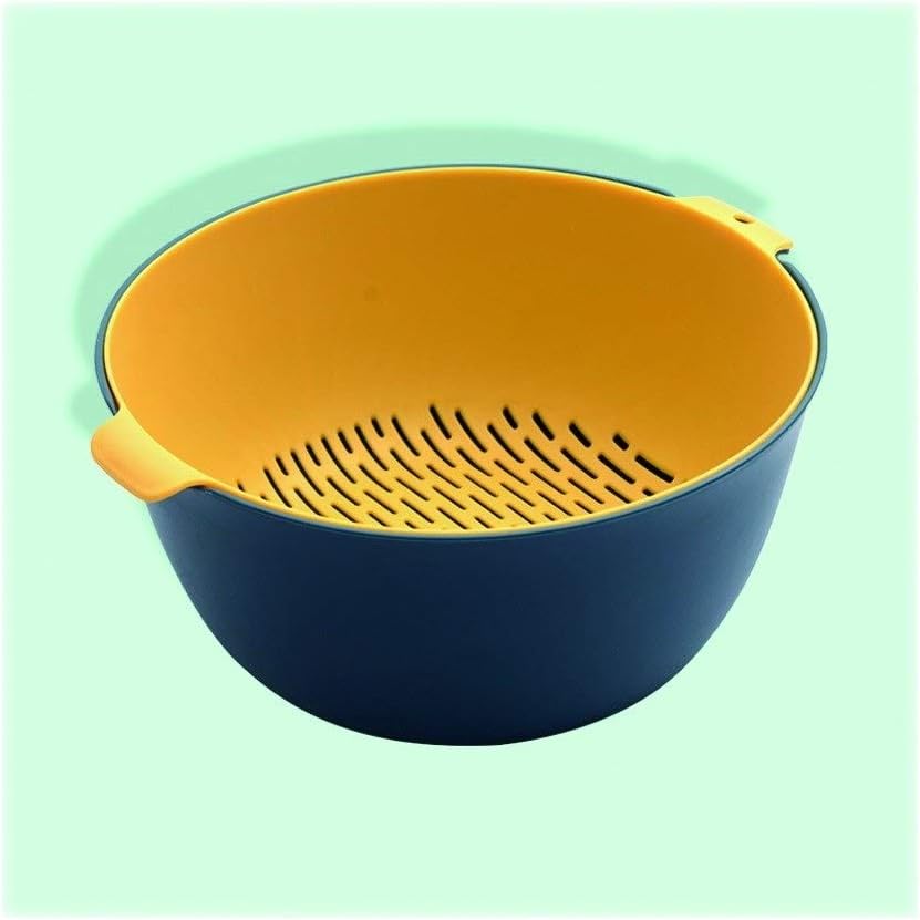 The Plastic Colander is Detachable for Cleaning Vegetables and Fruits, the Kitchen Filter with a Handle is Hygienic Purple(Purplec)
