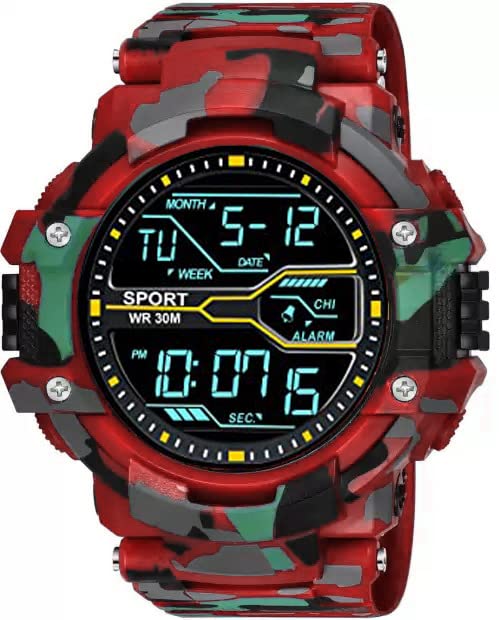 Acnos Polyurethane Premium Brand - A Digital Boy Watch (Black Dial, Red Strap), Red Band (B09WJBWNRY) Amazon Price History, Amazon Price Tracker