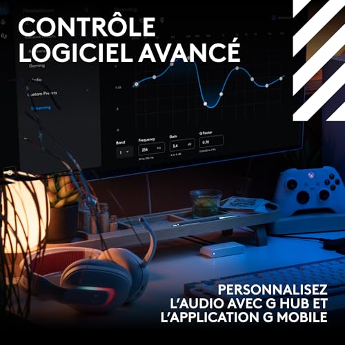 Logitech G Astro A20 X Lightspeed, Casque Gaming sans Fil pour PS5, Xbox, Nintendo Switch/Switch 2, PC avec PLAYSYNC Audio Deux systèmes, Bluetooth, LIGHTSYNC RVB et Micro à Tige 48 kHz - Blanc