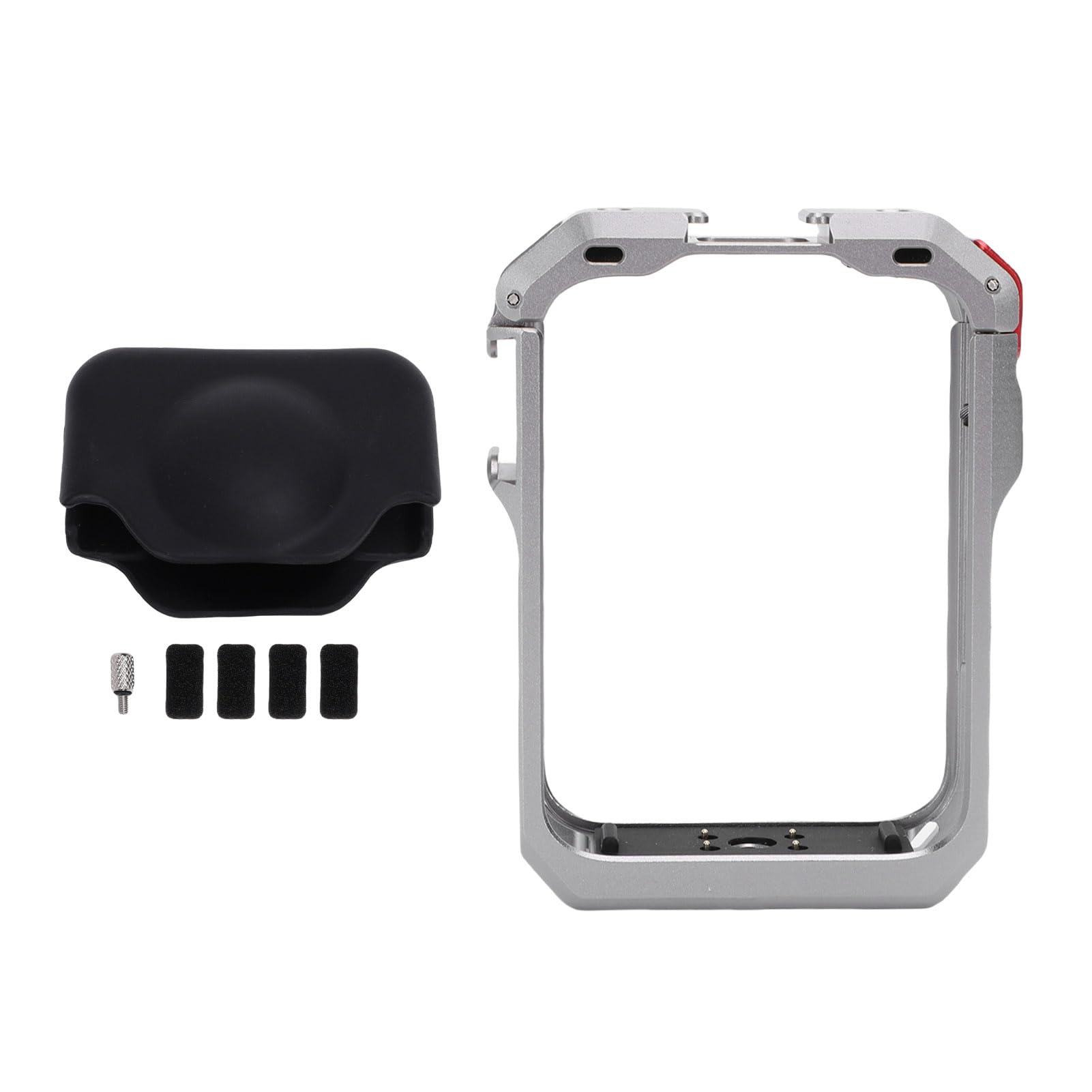 Fabater Cadre de Protection de Cage de Caméra, Boîtier de Caméra en Métal Durable avec Sabot Froid et Ports à Vis, pour Vloggers et Créateurs de Contenu (Grey)