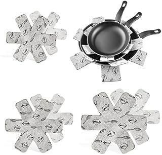 Set of 6 Pot and Pan Protectors 3 Different Sizes(38/36/26CM) Separators, Pans Separator Protector for Separating Pots and Pans