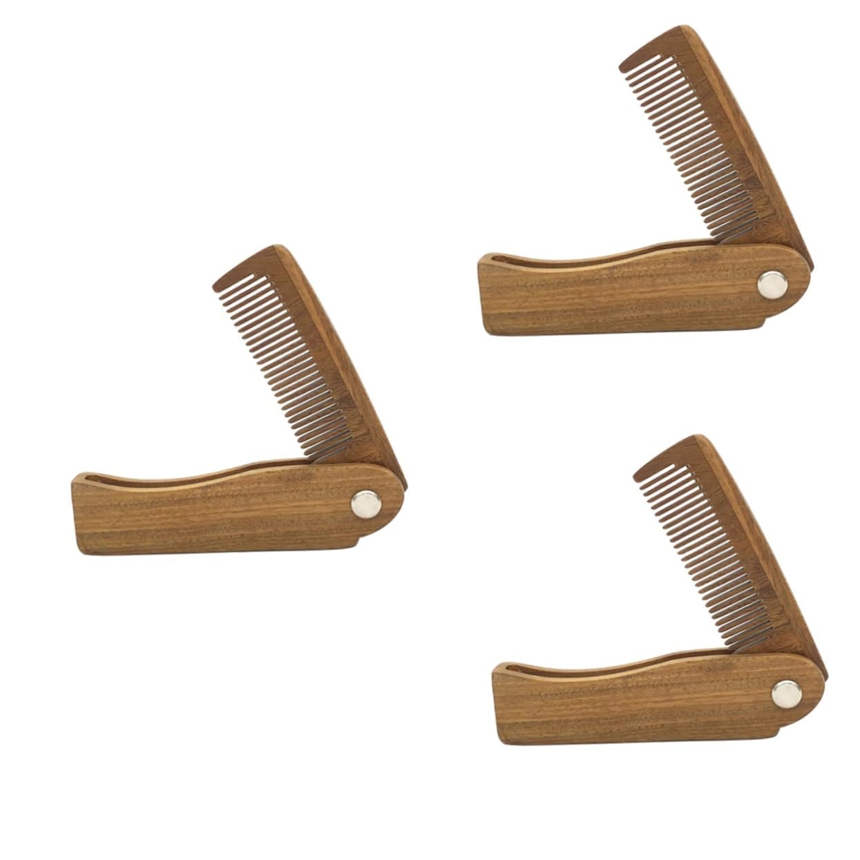 3 Pezzi Di Pettine Da Uomo Per Lo Styling Mini Pettine Per Lo Styling Della Barba in Legno Adatto Ai Viaggi Delicato Sul Cuoio Capelluto