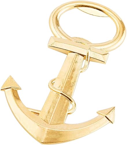 Miniatura 7 de Awtlife - 30 abrebotellas de ancla dorada para baby shower con bolsa, regalos para invitados de boda