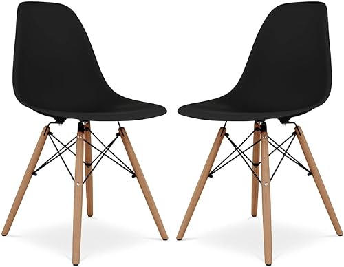 Aron Living Pyramid - Sillas de comedor de plástico y madera de 17.5 pulgadas en verde (juego de 2) Aron Living Pyramid - Sillas de comedor de plástico y madera de 17.5 pulgadas en verde (juego de 2)