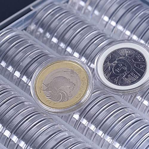 Estuche para cápsulas de monedas plástico 100 piezas 30mm miniatura 3