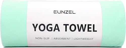 Eunzel Toalla de yoga caliente antideslizante para esterilla de yoga, toalla de microfibra absorbente del sudor para yoga caliente, pilates y