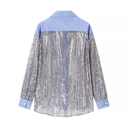Haut paillettes manches longues extensible et confortable