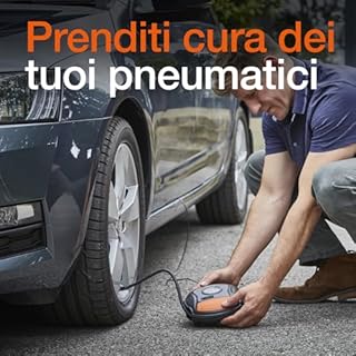 OSRAM OTI200 TYREinflate 200, Pompa elettrica analogica, compressore Auto Portatile 12V, Alimentazione Tramite accendisigari, gonfiaggio dei Pneumatici in 4,5 min, Senza Luce LED, Stop