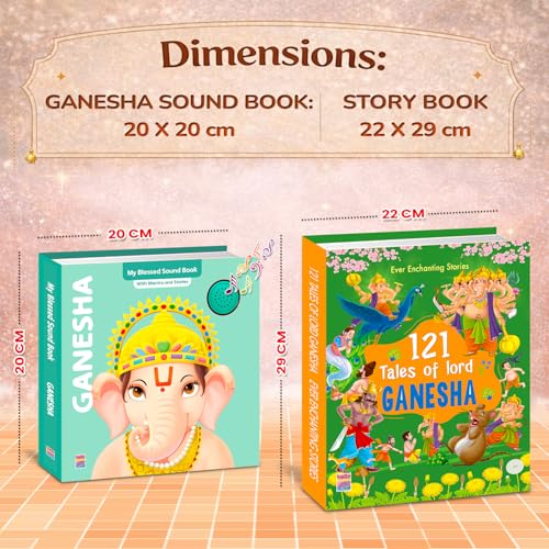 Image of Ganesha Sound and 121 Story Book Combo for Kids ; India's First Mythology Mantras Sound Book to Teach Indian Culture, Values Devotional