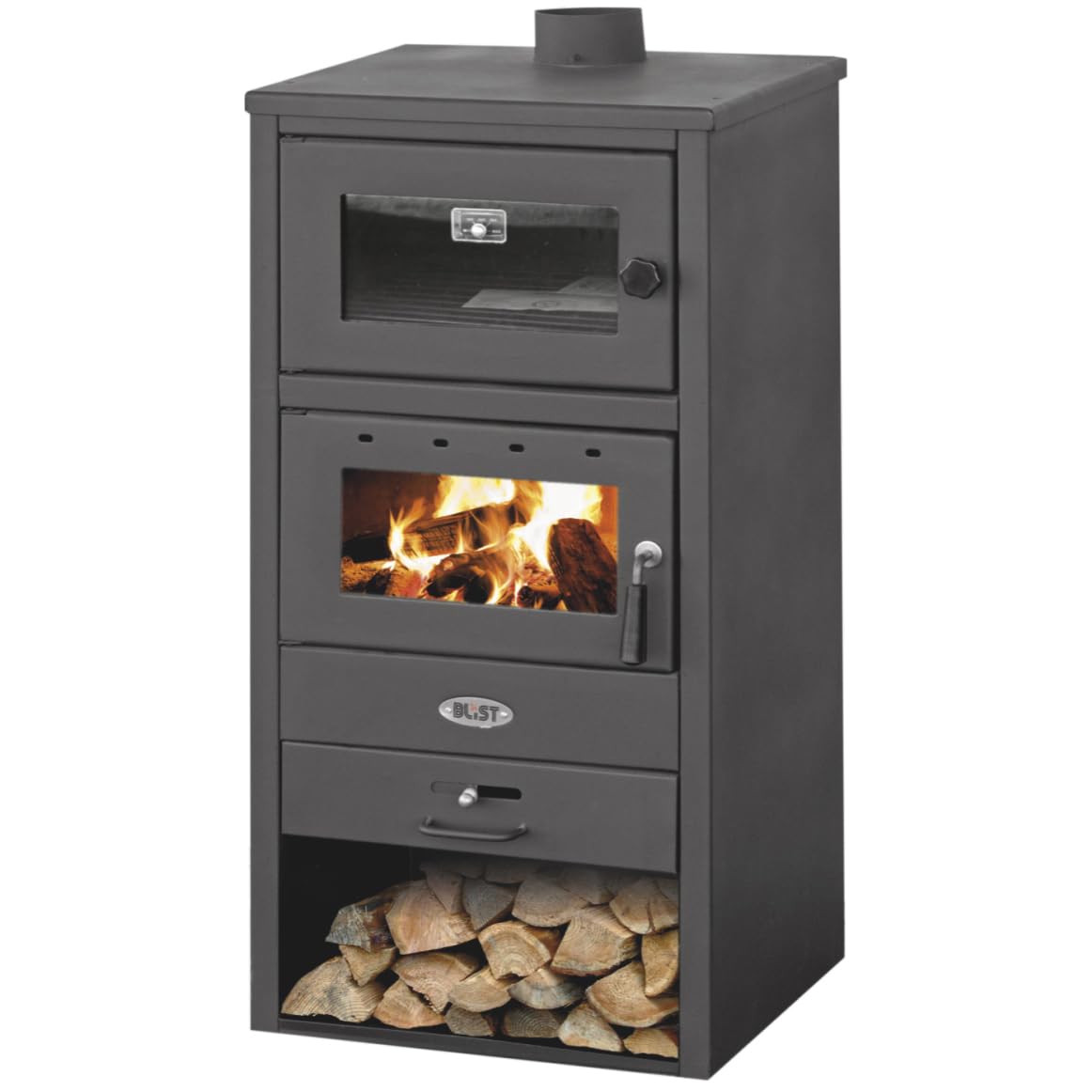 STUFA A LEGNA CON FORNO MOD. BLIST BR - 12,0 Kw - 140 MC